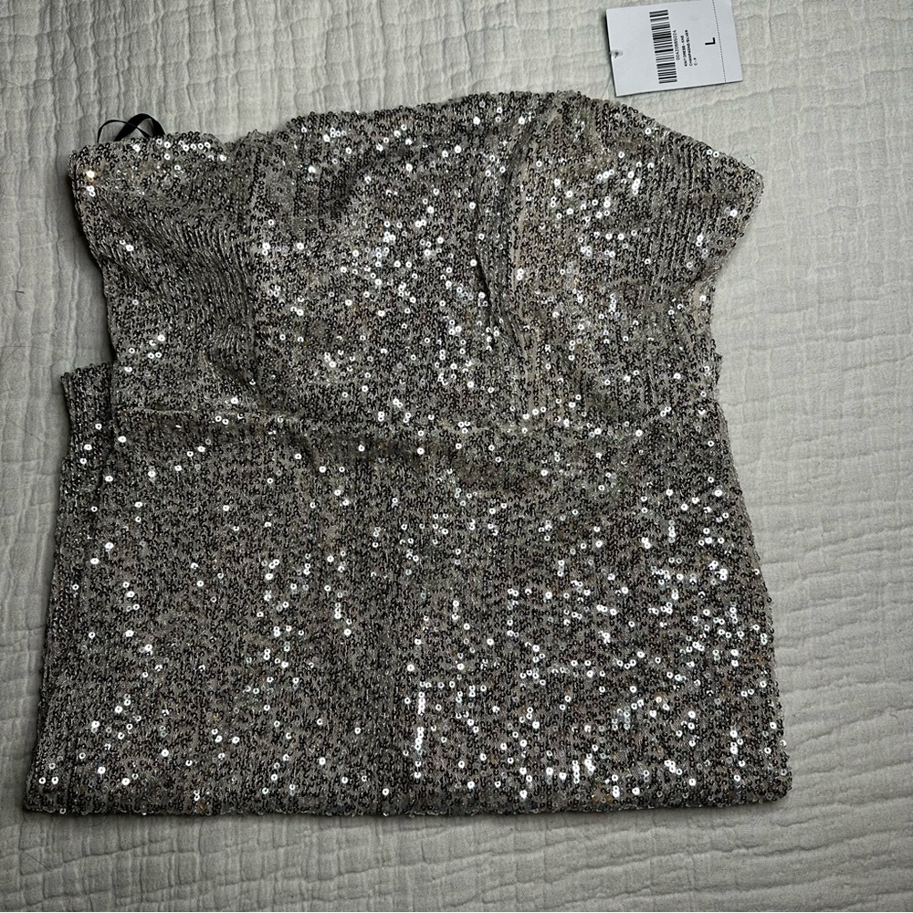 Strapless mini dress